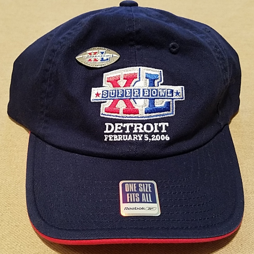 NWT Super Bowl XL (Steelers Won) Reebok cap w/pin